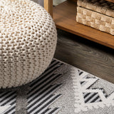 Sabugal Sumak High-Low Pile Neutral Indoor/Outdoor Area Rug