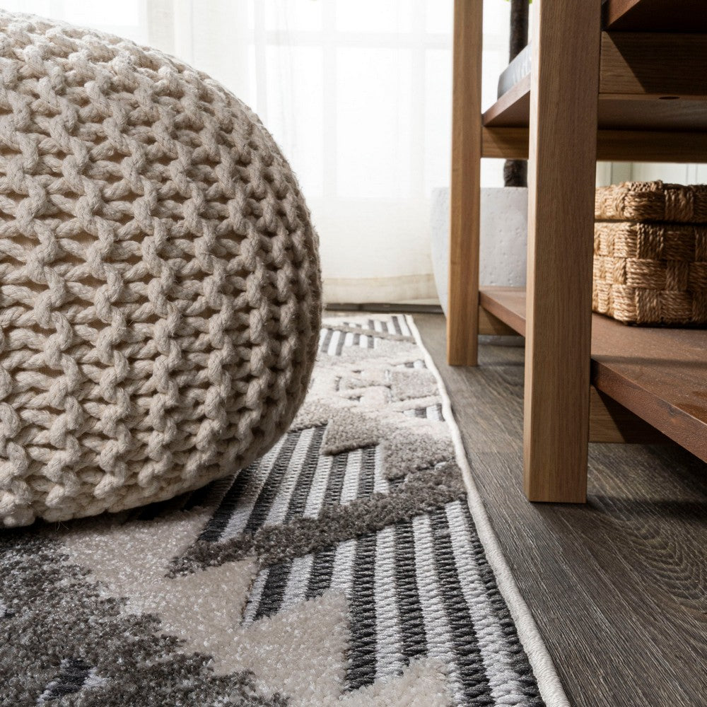 Sabugal Sumak High-Low Pile Neutral Indoor/Outdoor Area Rug