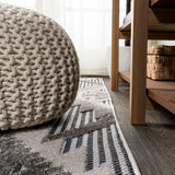 Sabugal Sumak High-Low Pile Neutral Indoor/Outdoor Area Rug