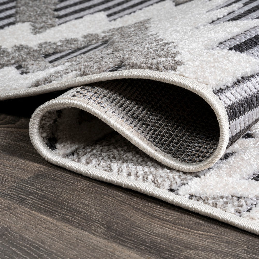 Sabugal Sumak High-Low Pile Neutral Indoor/Outdoor Area Rug