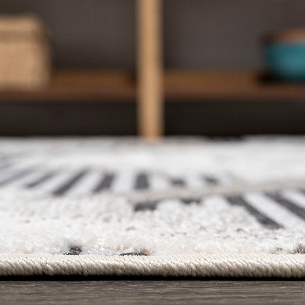 Sabugal Sumak High-Low Pile Neutral Indoor/Outdoor Area Rug
