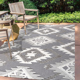 Sabugal Sumak High-Low Pile Neutral Indoor/Outdoor Area Rug