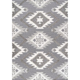 Sabugal Sumak High-Low Pile Neutral Indoor/Outdoor Area Rug