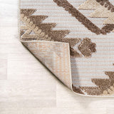 Sabugal Sumak High-Low Pile Neutral Indoor/Outdoor Area Rug