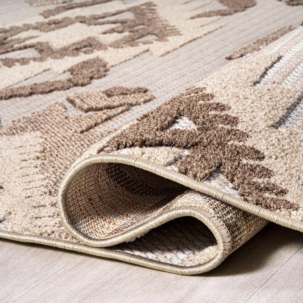 Sabugal Sumak High-Low Pile Neutral Indoor/Outdoor Area Rug