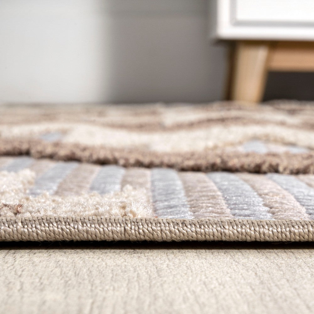 Sabugal Sumak High-Low Pile Neutral Indoor/Outdoor Area Rug