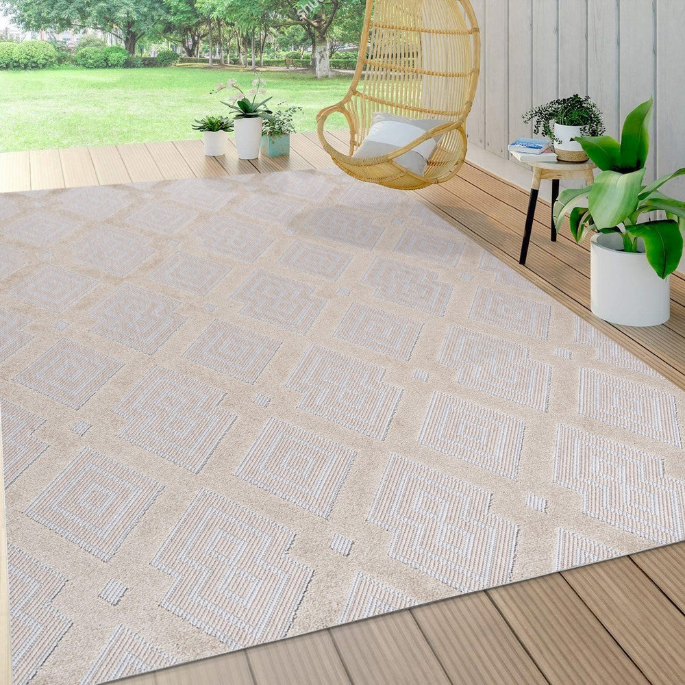 Porto Duwun High-Low Pile Ogee Indoor/Outdoor Area Rug