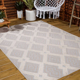 Porto Duwun High-Low Pile Ogee Indoor/Outdoor Area Rug