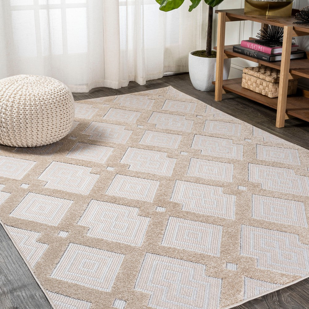 Porto Duwun High-Low Pile Ogee Indoor/Outdoor Area Rug
