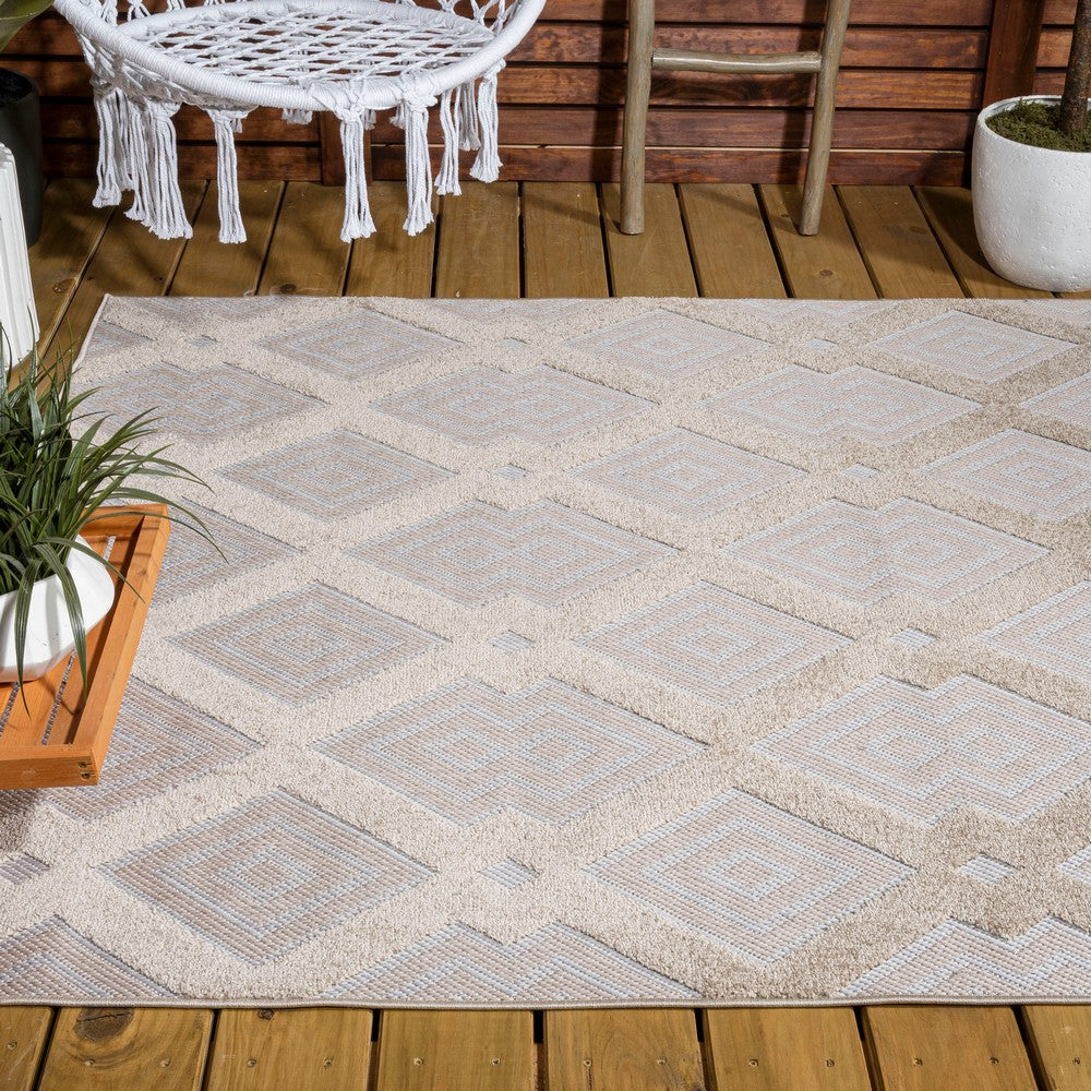 Porto Duwun High-Low Pile Ogee Indoor/Outdoor Area Rug