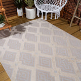 Porto Duwun High-Low Pile Ogee Indoor/Outdoor Area Rug