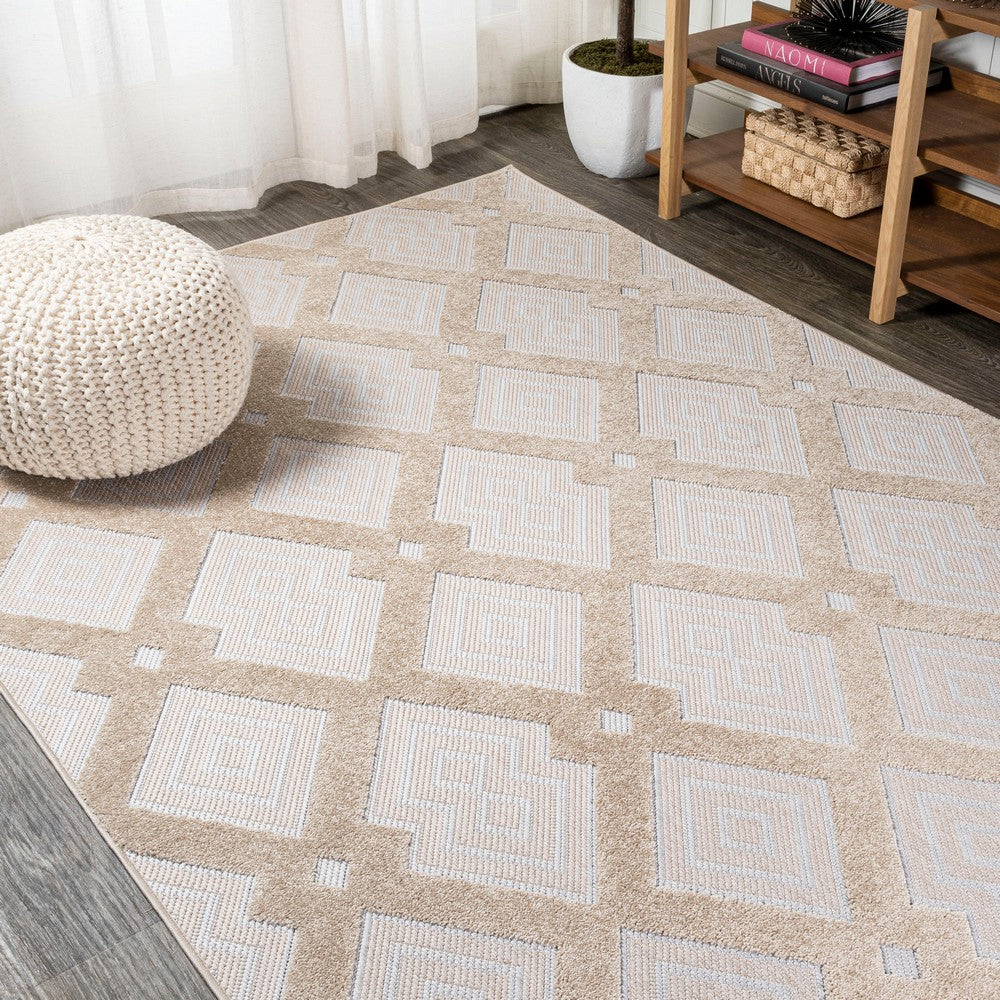Porto Duwun High-Low Pile Ogee Indoor/Outdoor Area Rug