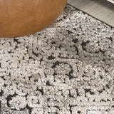 Tannisby High-Low Shabby Damask Indoor/Outdoor Area Rug