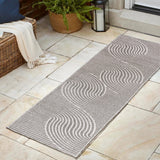 Ewe Minimalist Curve Geometric Indoor/Outdoor Rug