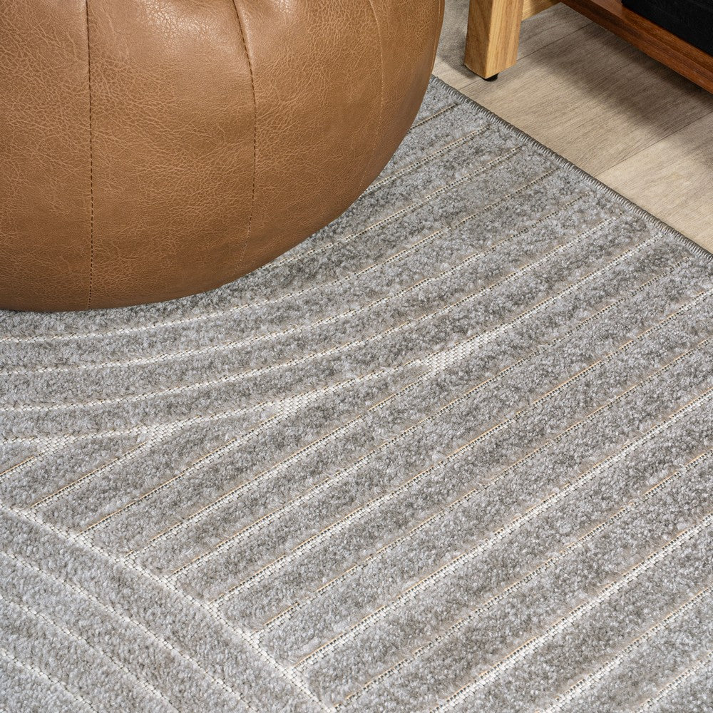 Ewe Minimalist Curve Geometric Indoor/Outdoor Rug