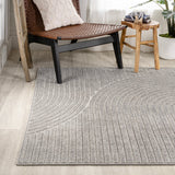 Ewe Minimalist Curve Geometric Indoor/Outdoor Rug