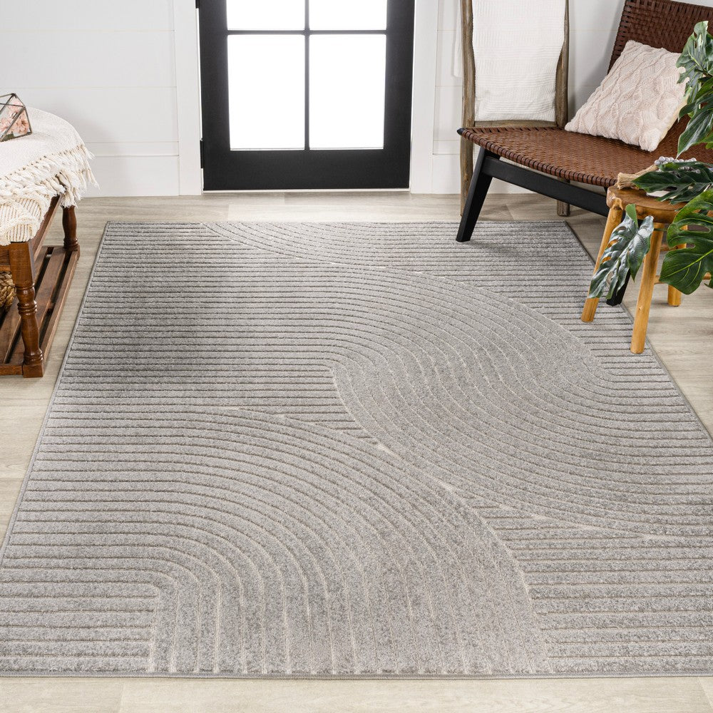 Ewe Minimalist Curve Geometric Indoor/Outdoor Rug