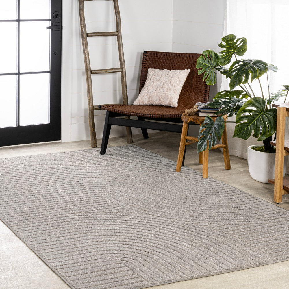 Ewe Minimalist Curve Geometric Indoor/Outdoor Rug