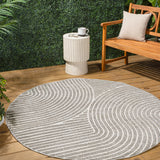 Ewe Minimalist Curve Geometric Indoor/Outdoor Rug