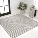 Ewe Minimalist Curve Geometric Indoor/Outdoor Rug