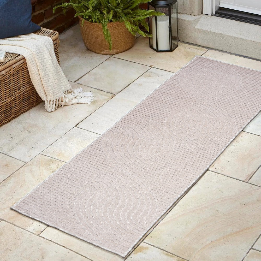 Ewe Minimalist Curve Geometric Indoor/Outdoor Rug