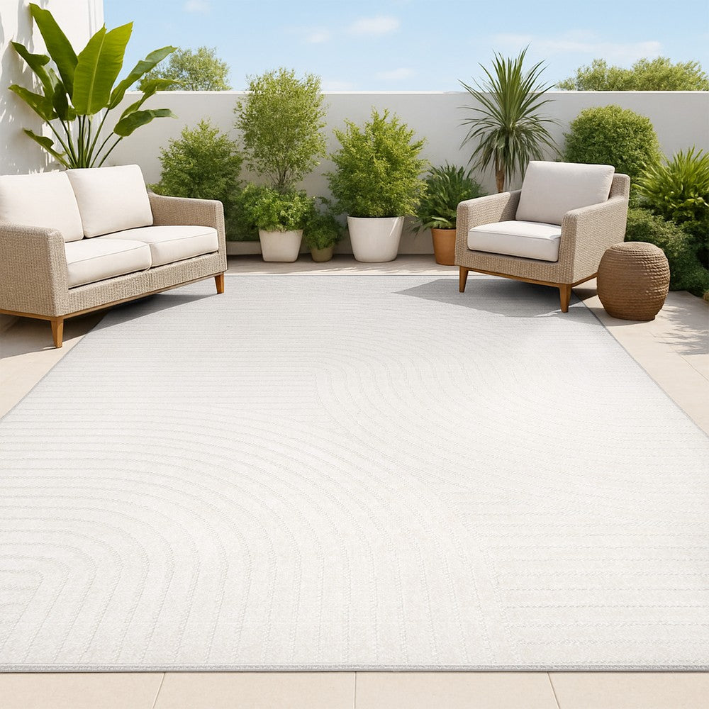 Ewe Minimalist Curve Geometric Indoor/Outdoor Rug