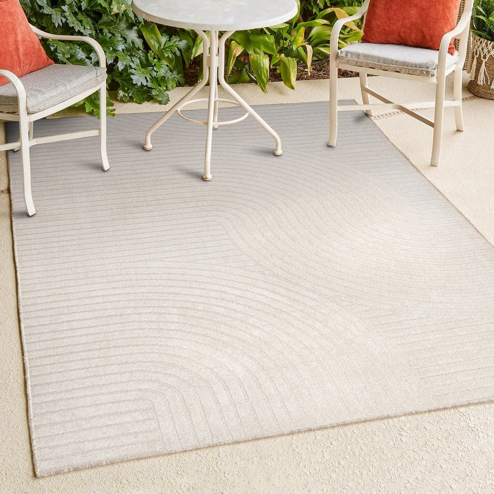 Ewe Minimalist Curve Geometric Indoor/Outdoor Rug