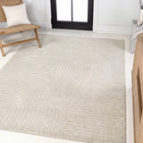 Ewe Minimalist Curve Geometric Indoor/Outdoor Rug