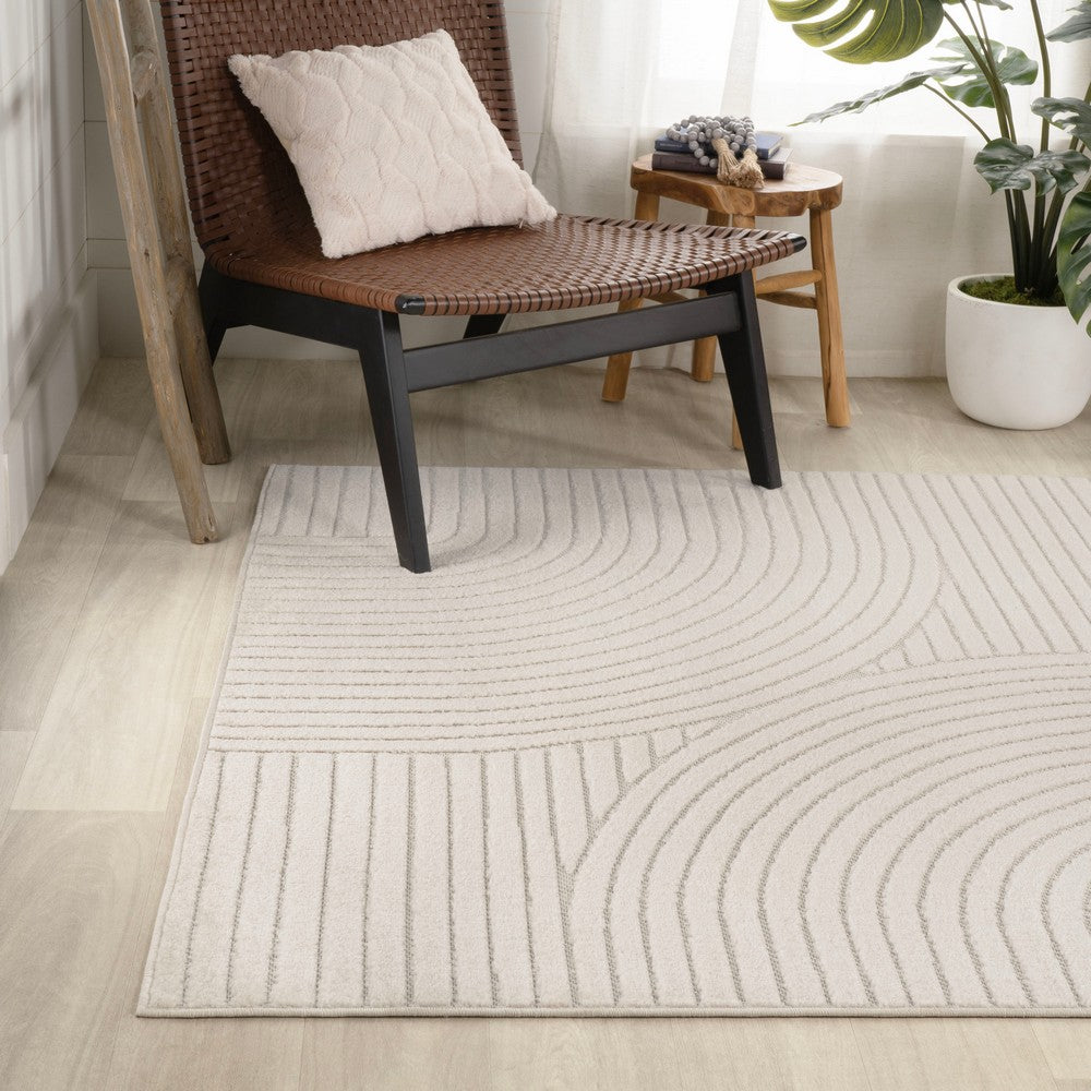Ewe Minimalist Curve Geometric Indoor/Outdoor Rug