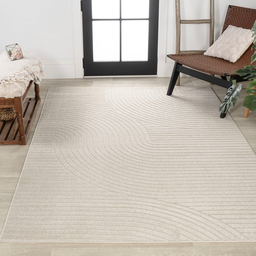 Ewe Minimalist Curve Geometric Indoor/Outdoor Rug