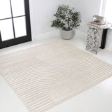 Ewe Minimalist Curve Geometric Indoor/Outdoor Rug