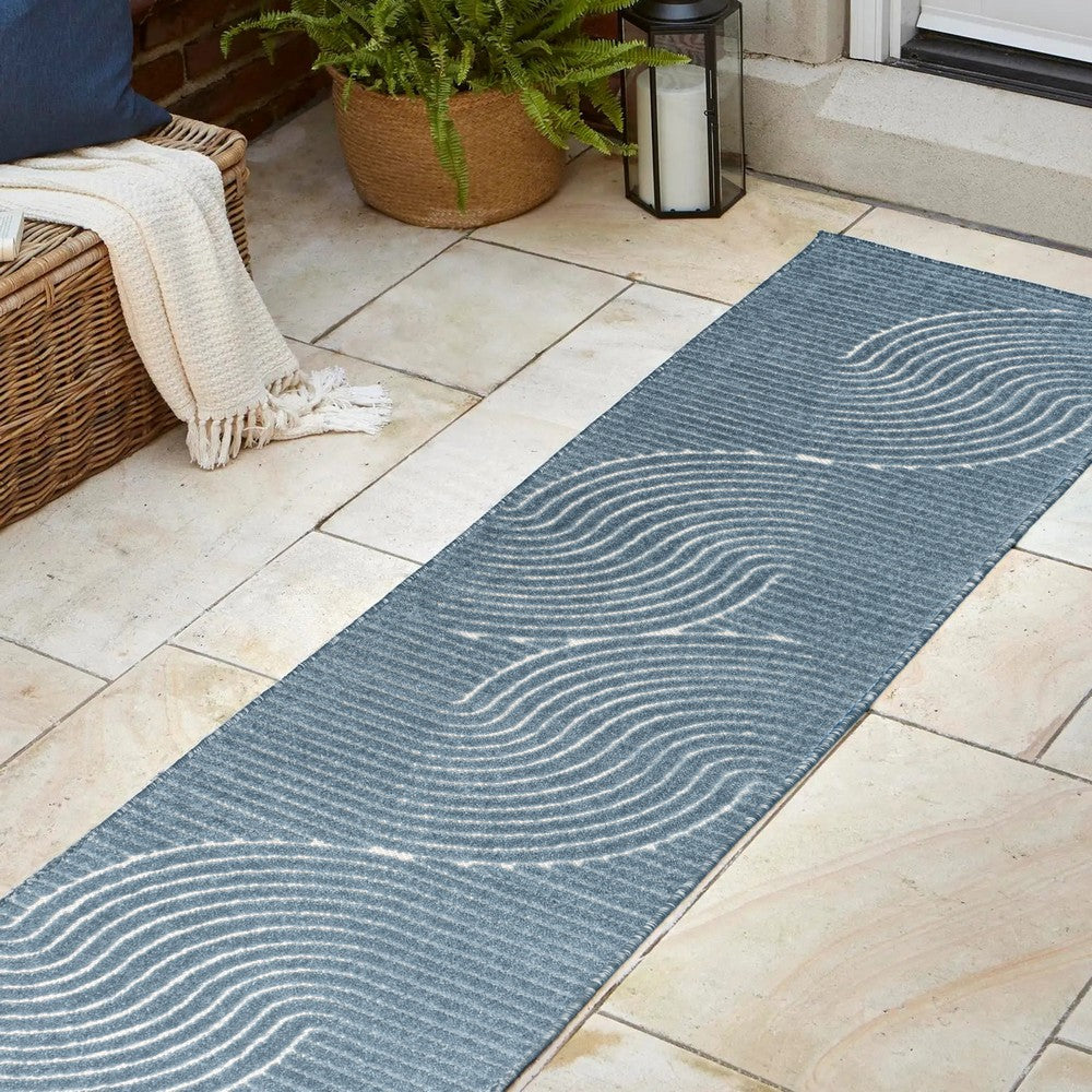 Ewe Minimalist Curve Geometric Indoor/Outdoor Rug