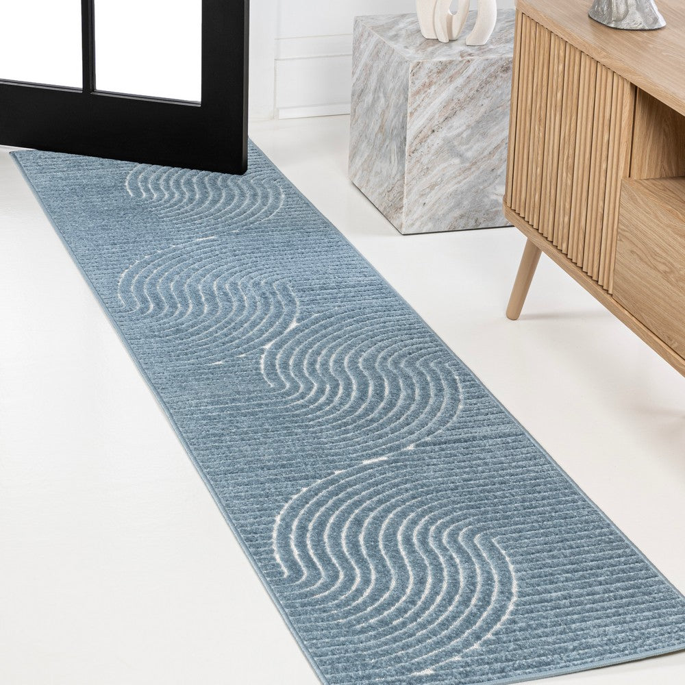 Ewe Minimalist Curve Geometric Indoor/Outdoor Rug