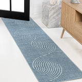 Ewe Minimalist Curve Geometric Indoor/Outdoor Rug