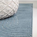 Ewe Minimalist Curve Geometric Indoor/Outdoor Rug