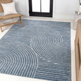 Ewe Minimalist Curve Geometric Indoor/Outdoor Rug