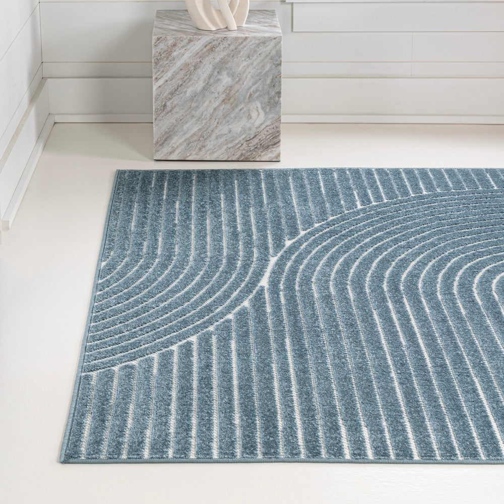 Ewe Minimalist Curve Geometric Indoor/Outdoor Rug