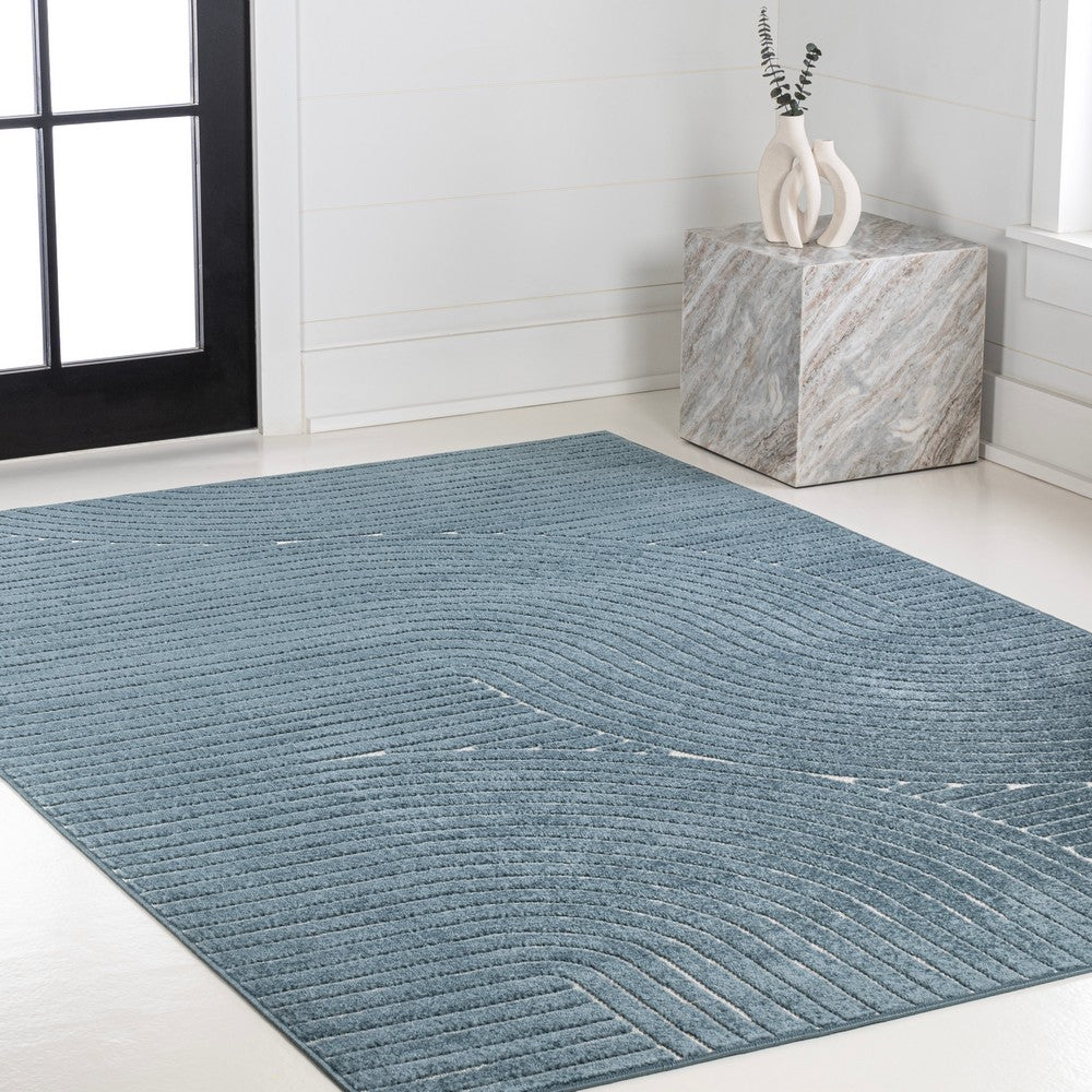 Ewe Minimalist Curve Geometric Indoor/Outdoor Rug
