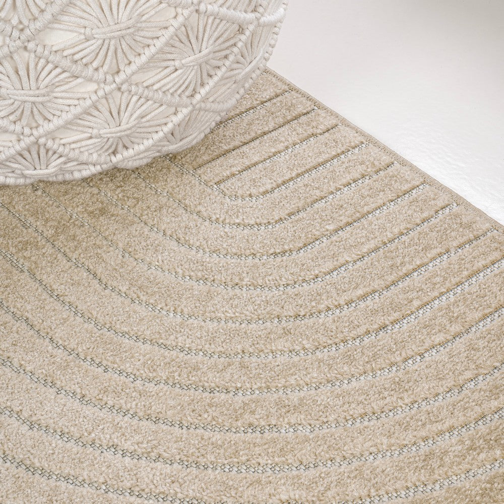 Ewe Minimalist Curve Geometric Indoor/Outdoor Rug