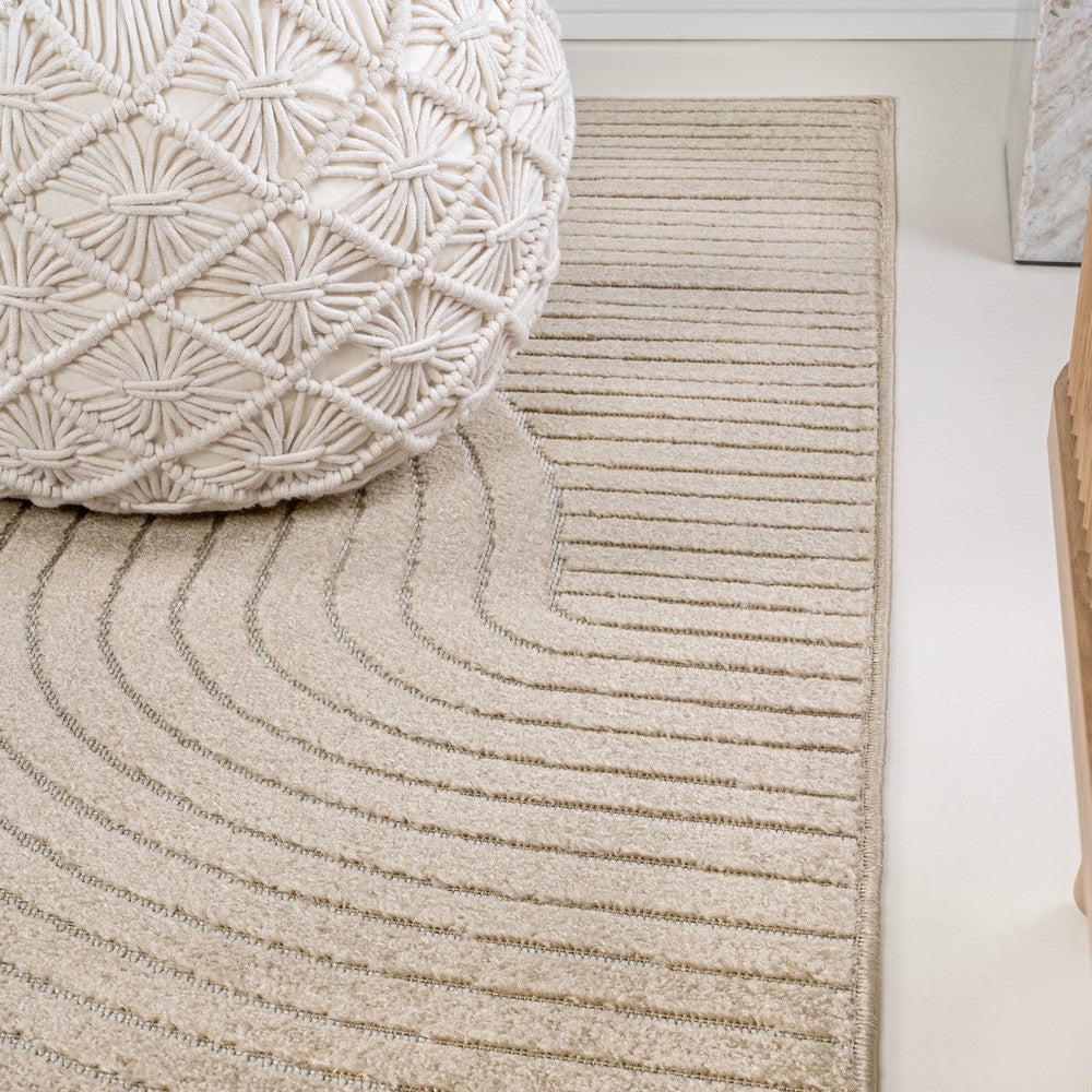 Ewe Minimalist Curve Geometric Indoor/Outdoor Rug