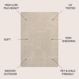 Ewe Minimalist Curve Geometric Indoor/Outdoor Rug