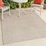 Ewe Minimalist Curve Geometric Indoor/Outdoor Rug