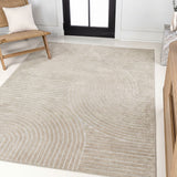 Ewe Minimalist Curve Geometric Indoor/Outdoor Rug