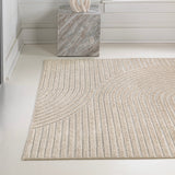 Ewe Minimalist Curve Geometric Indoor/Outdoor Rug