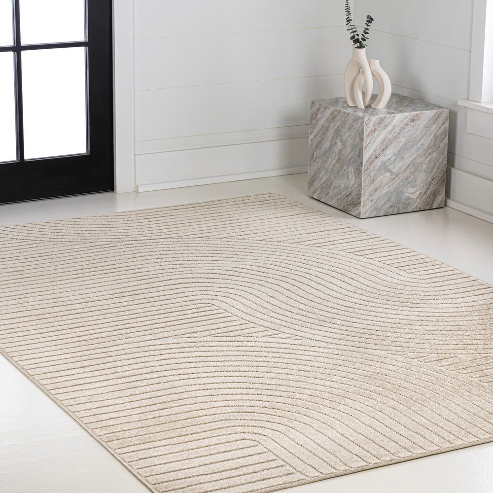 Ewe Minimalist Curve Geometric Indoor/Outdoor Rug