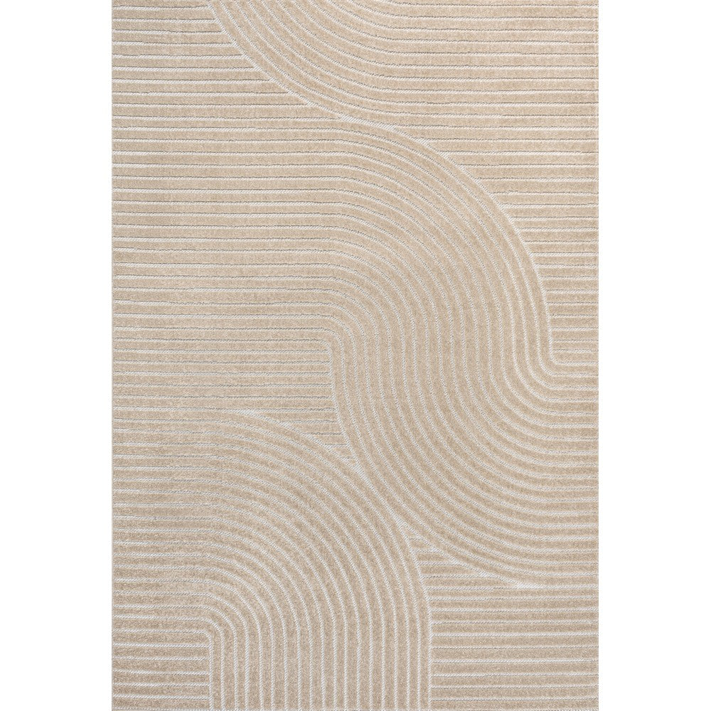 Ewe Minimalist Curve Geometric Indoor/Outdoor Rug