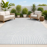 Ewe Minimalist Curve Geometric Indoor/Outdoor Rug