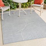 Ewe Minimalist Curve Geometric Indoor/Outdoor Rug