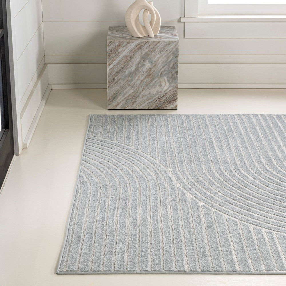Ewe Minimalist Curve Geometric Indoor/Outdoor Rug