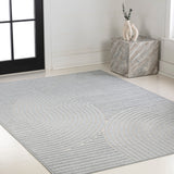 Ewe Minimalist Curve Geometric Indoor/Outdoor Rug